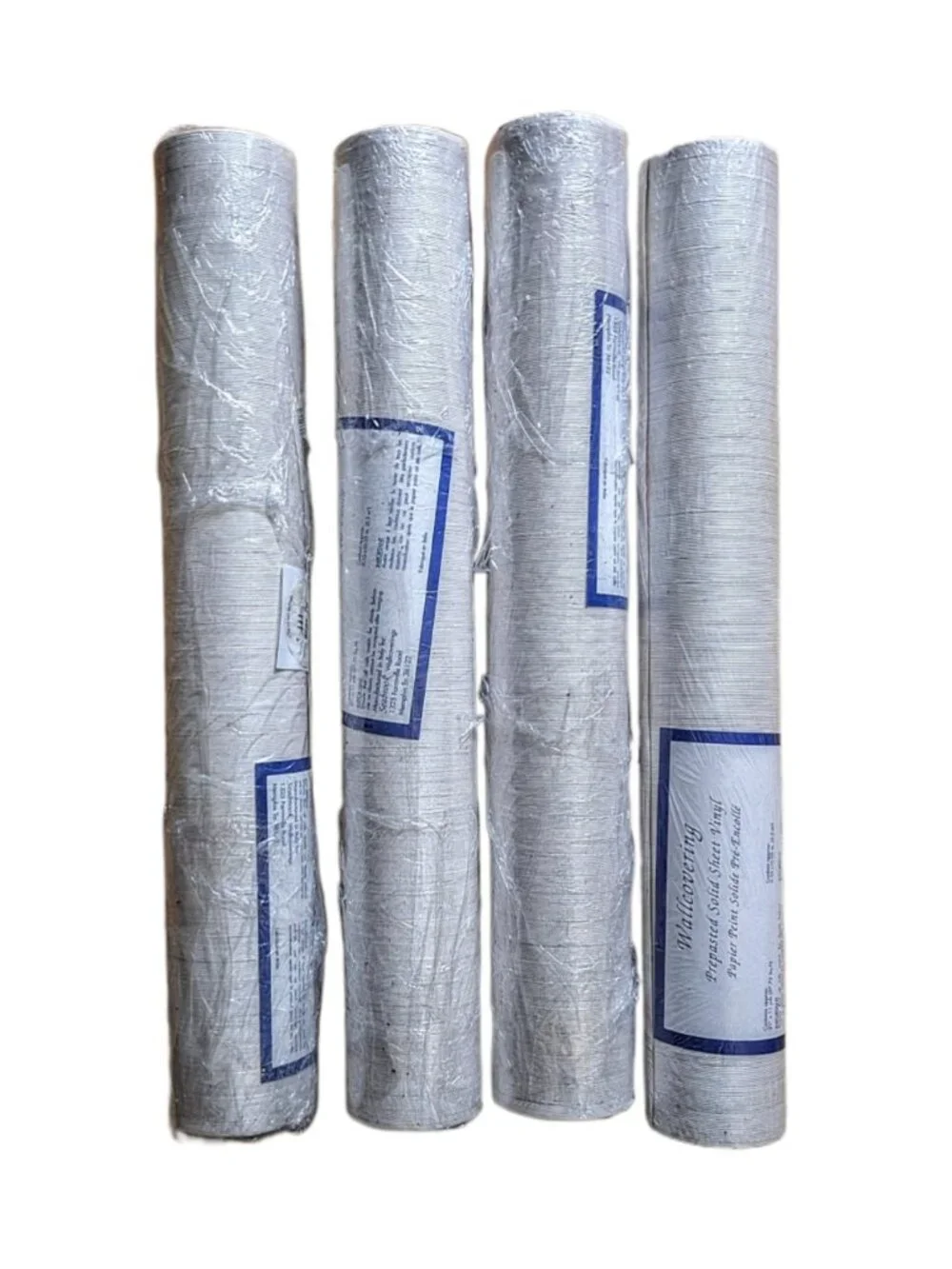 1 Roll Vinyl Pearl White Textured 3D Pre-pasted Wallpaper 20.5″ by 11 Yds Italy